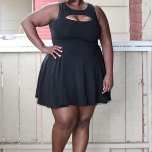 Bar II key-hole skater dress